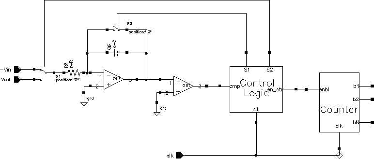 circuit diagram of analog to digital converter