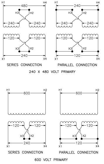 wiring diagram of a transformer