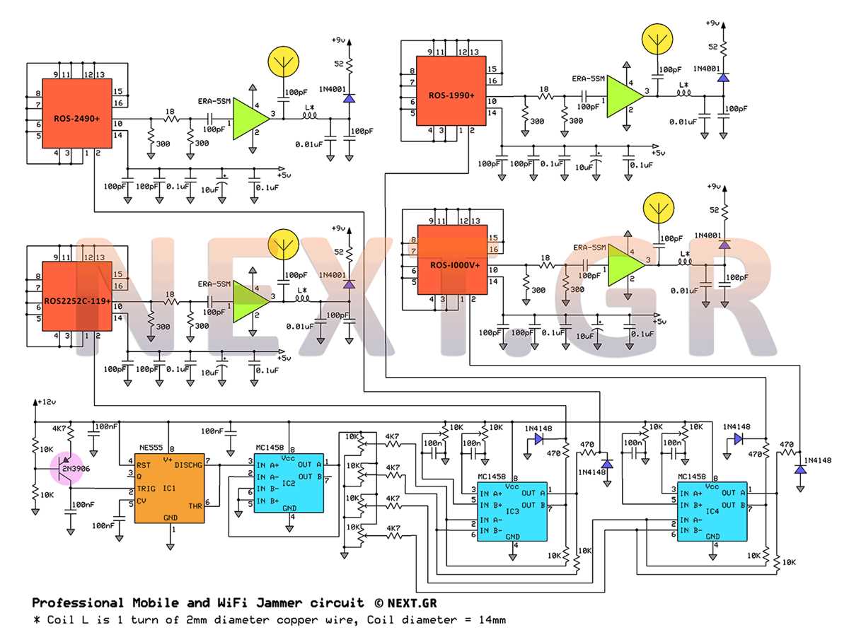 drone jammer circuit diagram
