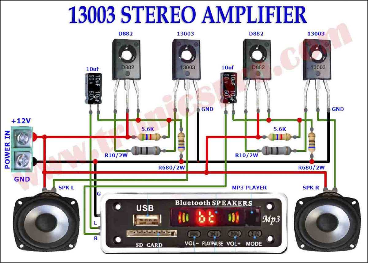 circuit diagram for bluetooth speaker