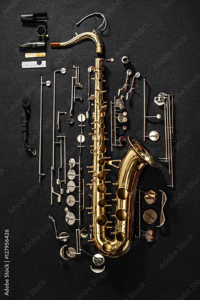 parts of a saxophone diagram