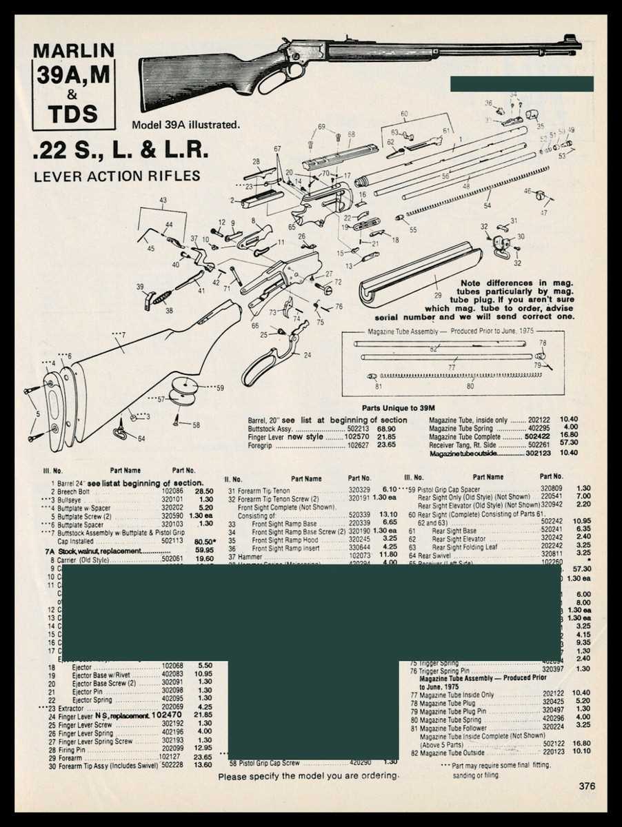 marlin model 39 parts diagram