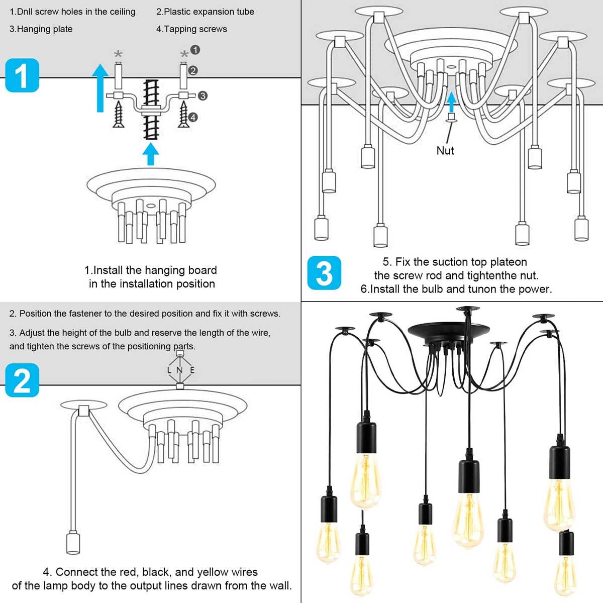 pendant light parts diagram