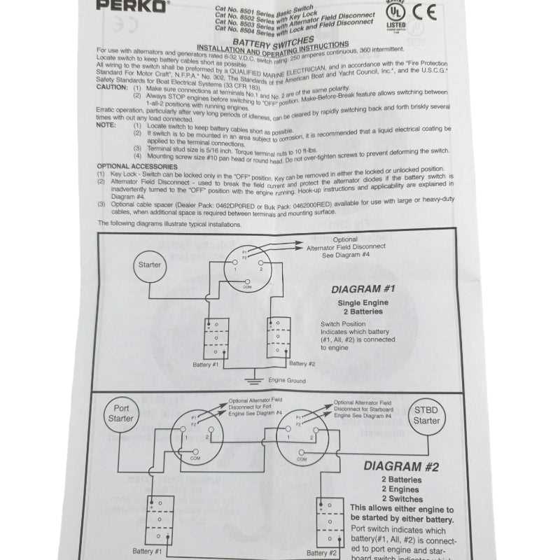 perko battery switch wiring diagram