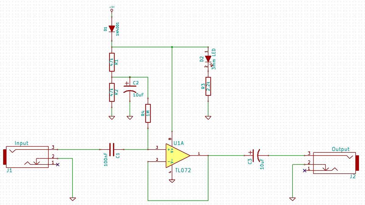 buffer op amp circuit diagram