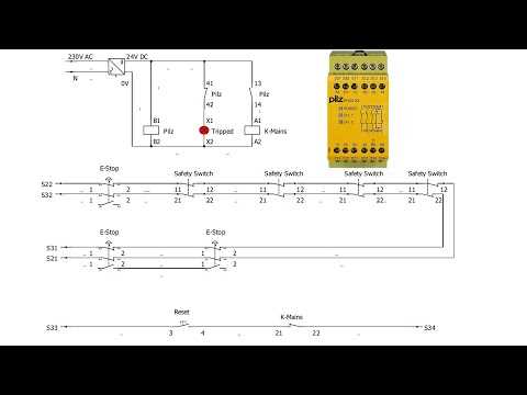 pilz safety relay circuit diagram pilz safety relay circuit diagram