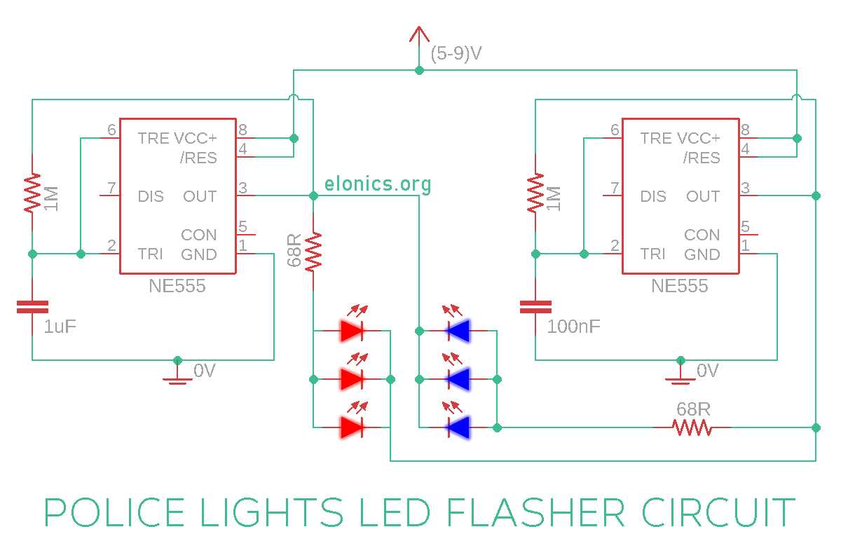 police led flasher circuit diagram police led flasher circuit diagram