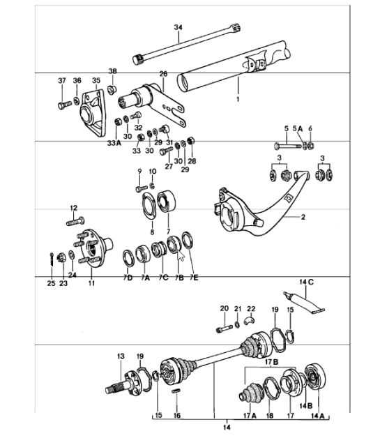 porsche parts diagram