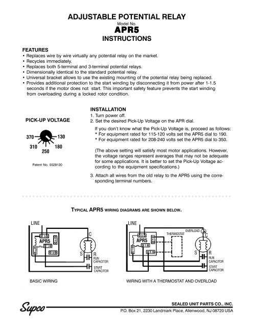 potential relay wiring diagram