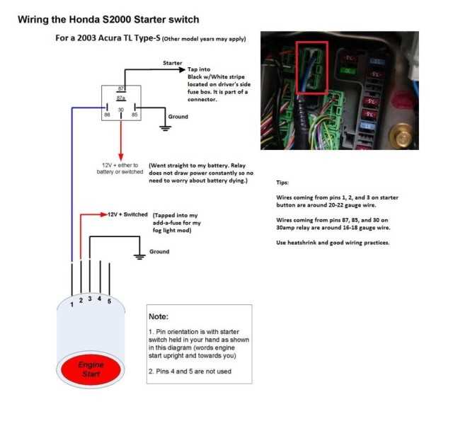push button starter switch wiring diagram