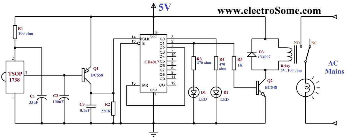 ir remote control circuit diagram