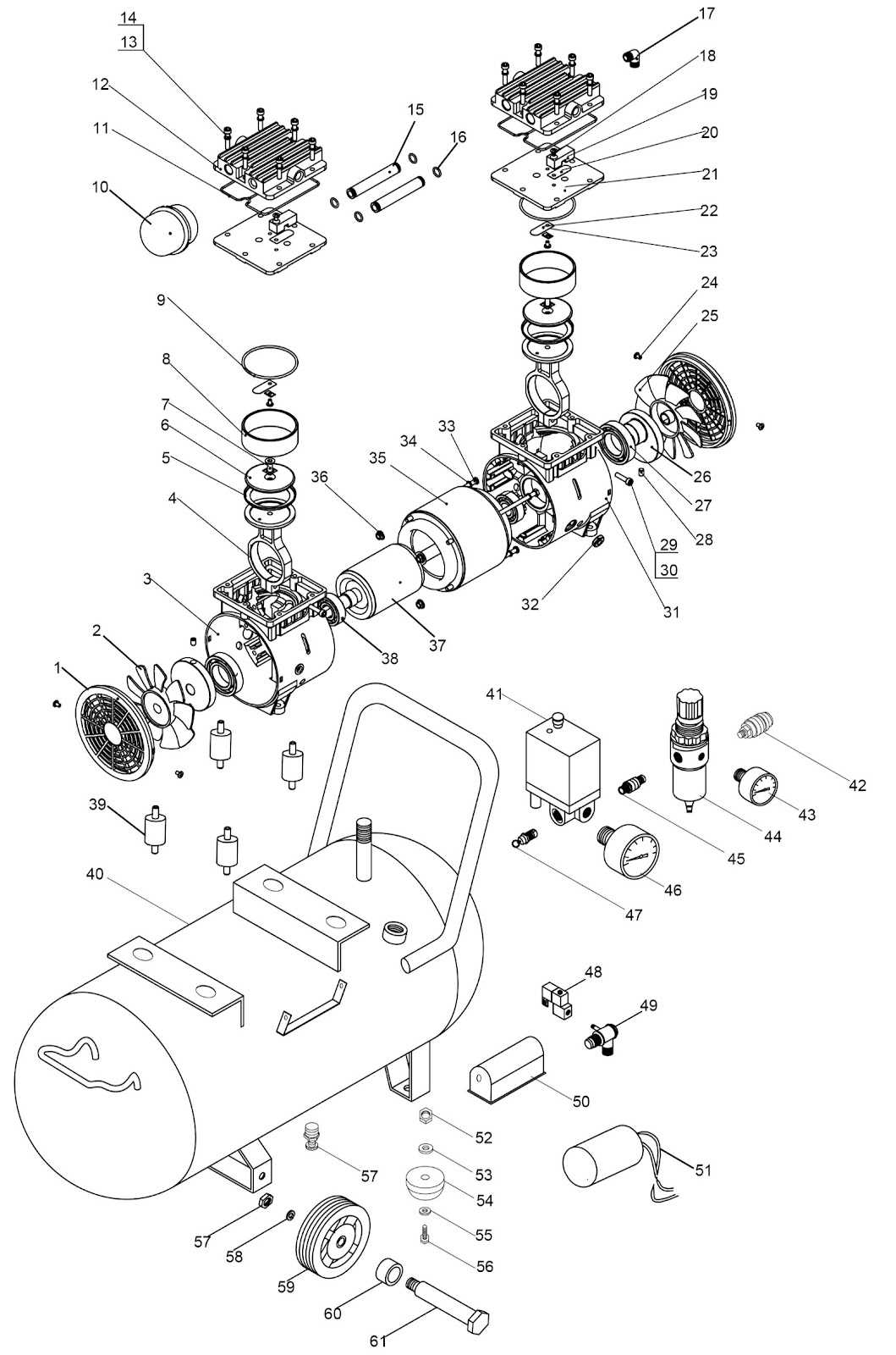 quincy compressor parts diagram