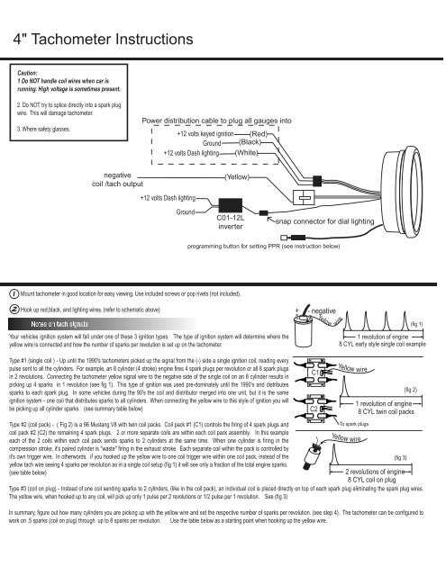 tach wiring diagram