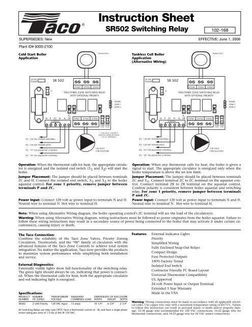 taco circulator pump wiring diagram
