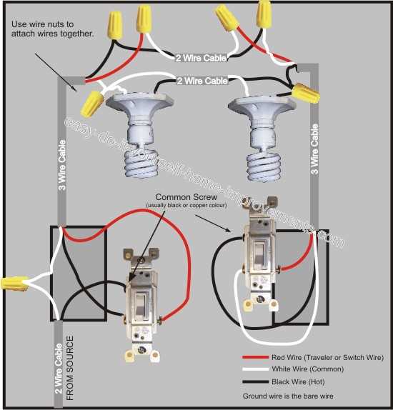 three way switch wiring diagrams