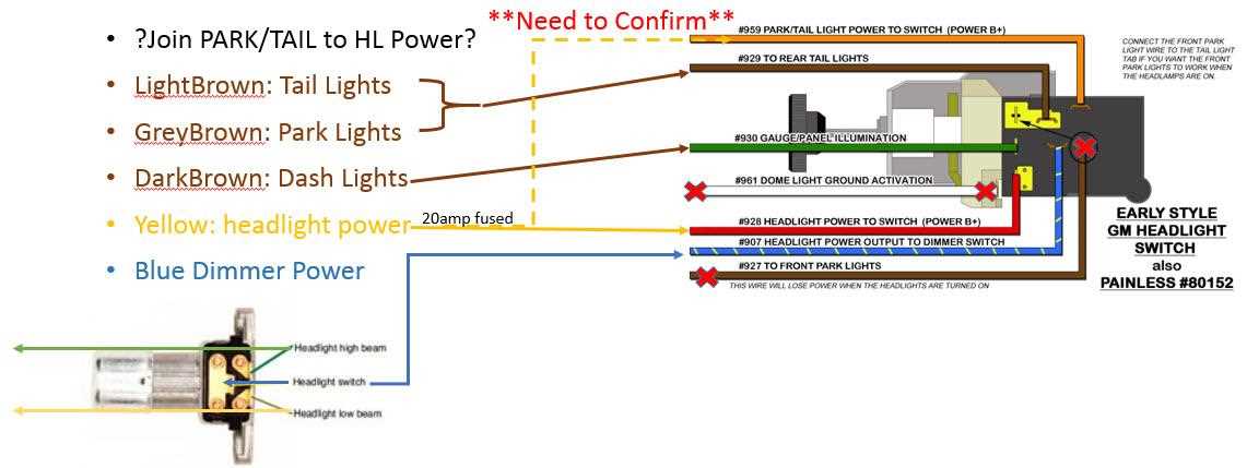 universal headlight switch wiring diagram