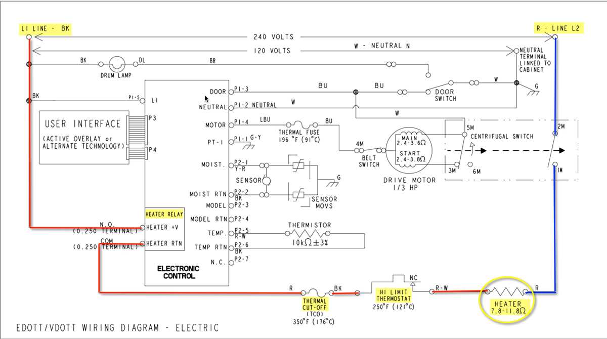 clothes dryer wiring diagram