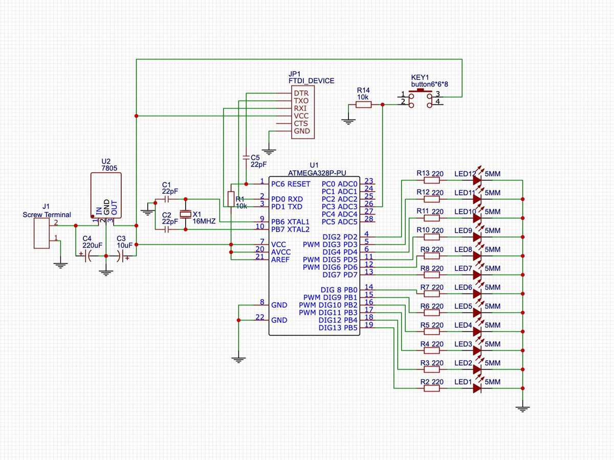 led light chaser circuit diagram