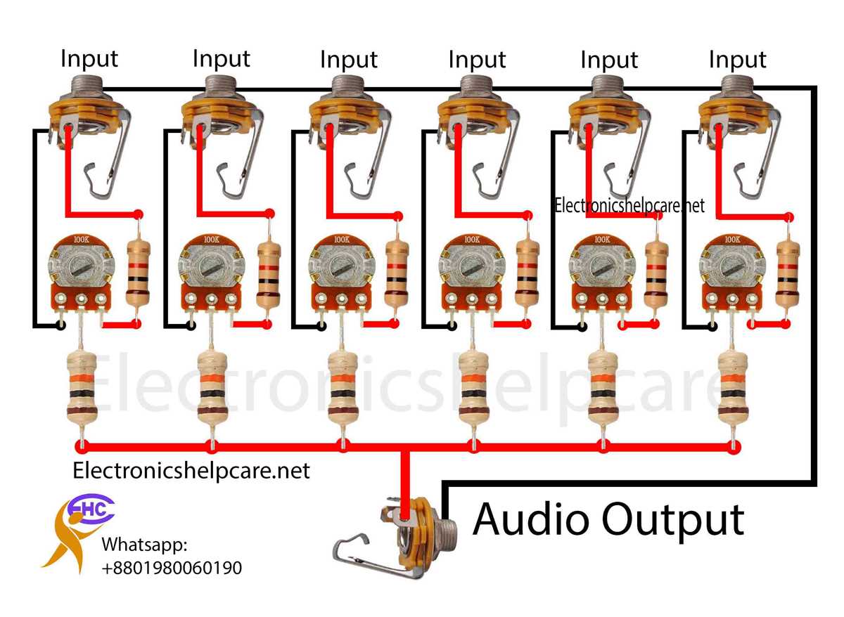 professional audio mixer circuit diagram