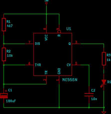 led flasher circuit diagram with 555