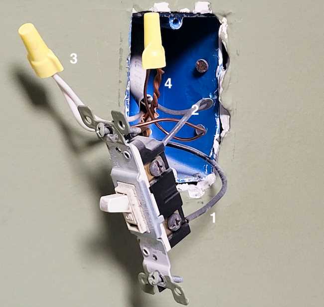 wiring diagram for single pole light switch