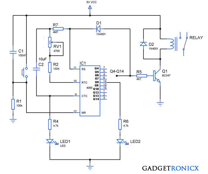 digital timer circuit diagram