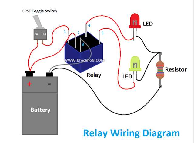 wiring a relay switch diagram