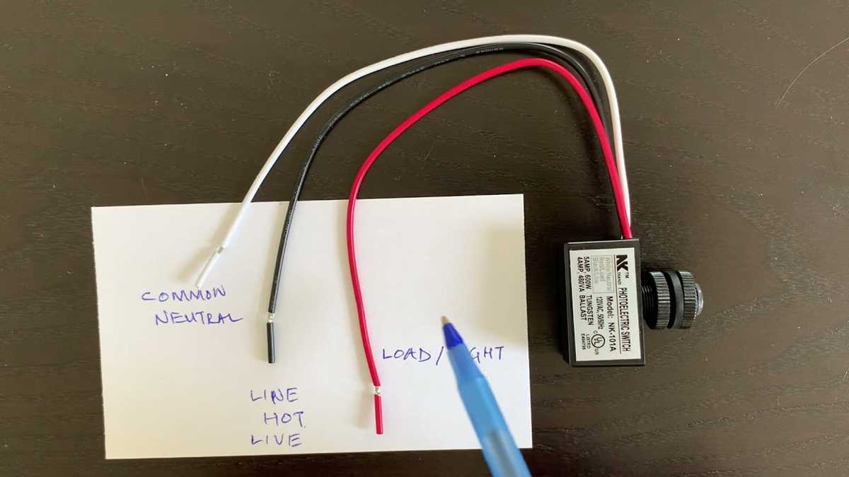 wiring diagram for a photocell