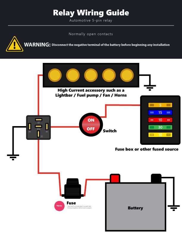 wiring diagram of a relay