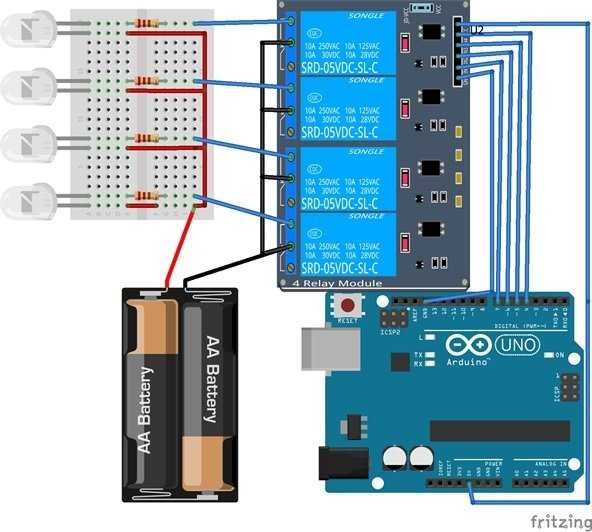 4 channel relay module circuit diagram