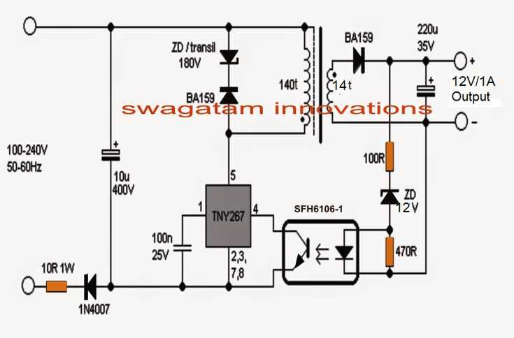 12v smps circuit diagram