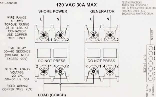 automatic transfer switch wiring diagram
