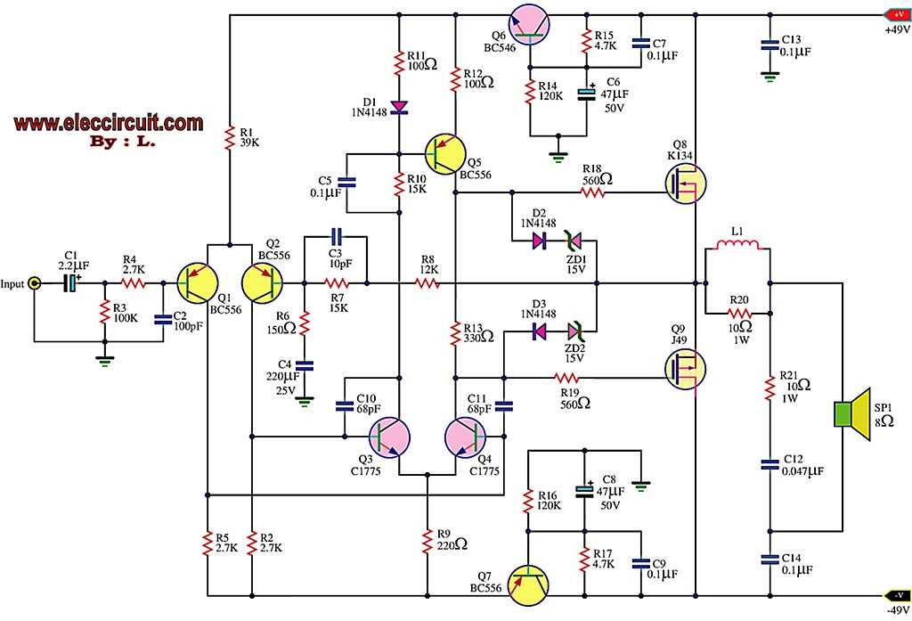mosfet power amplifier circuit diagram mosfet power amplifier circuit diagram