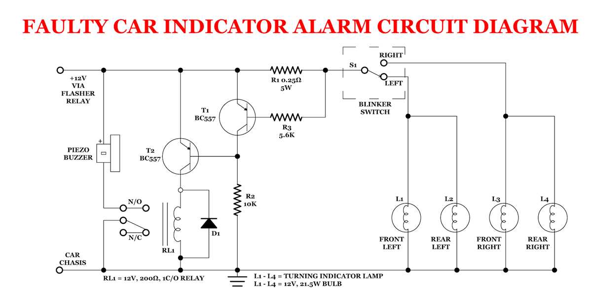 car flasher circuit diagram