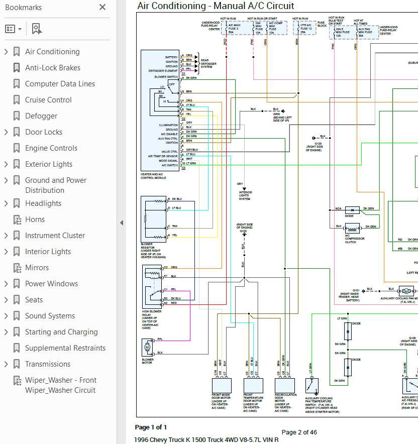 1996 chevy silverado wiring diagram
