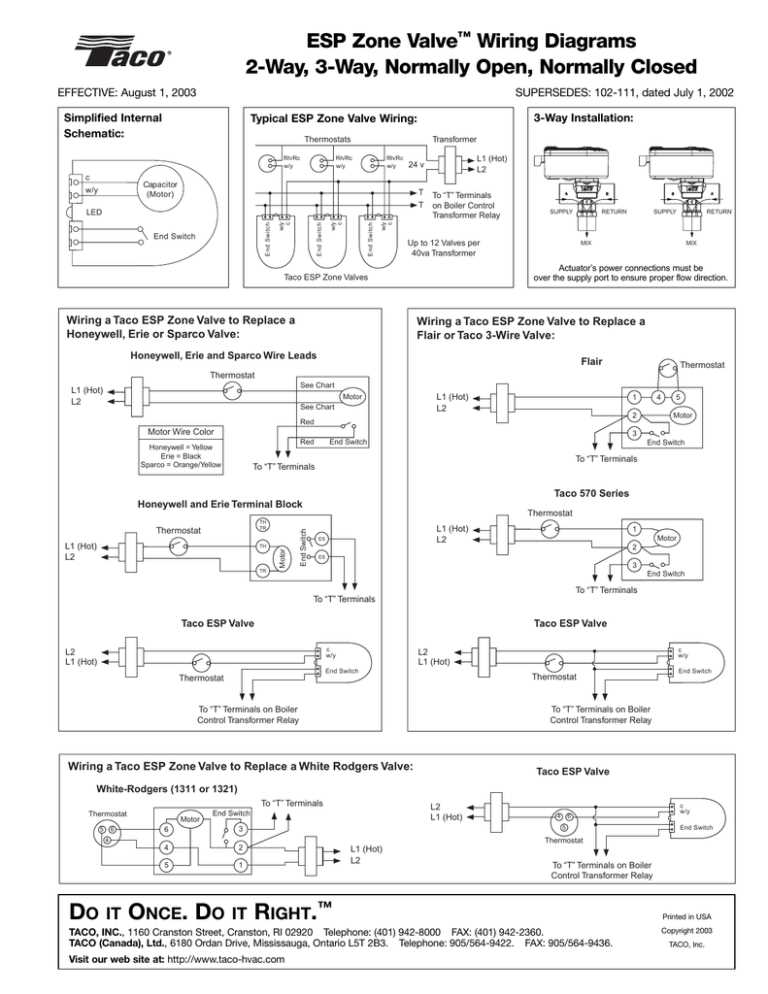 zone valve wiring diagram