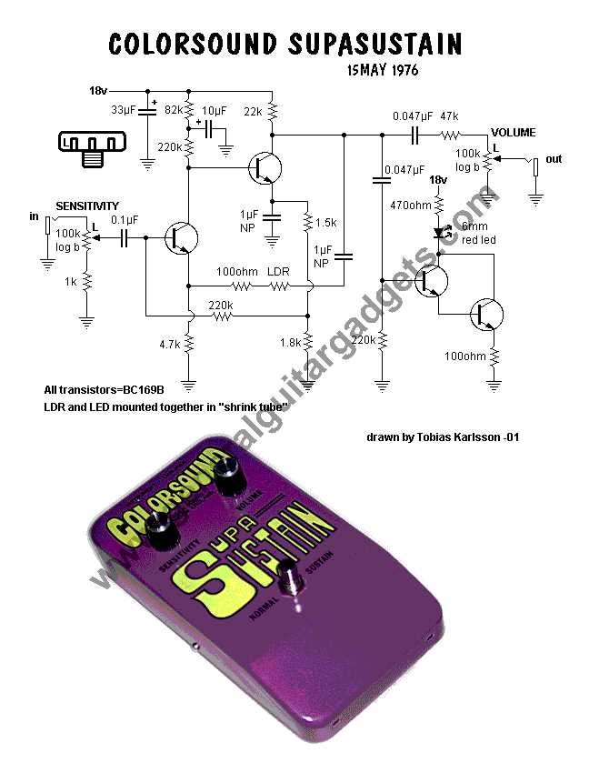 delay pedal circuit diagram