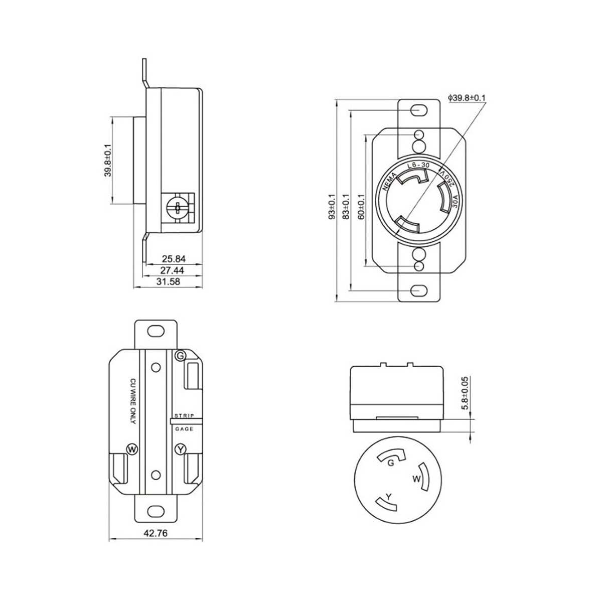 4 prong twist lock plug wiring diagram